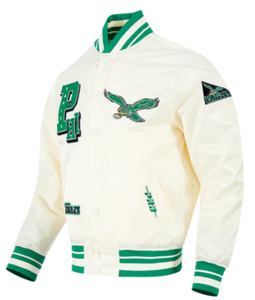 Vestes universitaires réversibles unisexes BLACK LAND INDUSTRIES, best-sellers, en cuir satiné Philadelphia, avec broderie frontale, pour l'hiver - Product Image 3