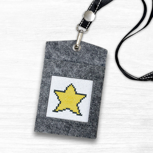 Stylish Embroidery Kit Compact Cross Stitch Card Holder Kit with Durable Felt Fabric and Threads - Product Image 2