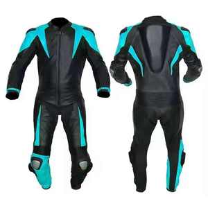 Combinaisons de moto de course GOATSY de haute qualité, fabriquées sur mesure en cuir véritable, respirantes, unisexes, manches longues - Product Image 1