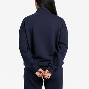 Nueva Sudadera de Invierno para Mujer, Estilo Urbano, Estampada, Ecológica, Gruesa, con Cierre de Cremallera en la Parte Delantera, 100% Algodón - Product Image 2