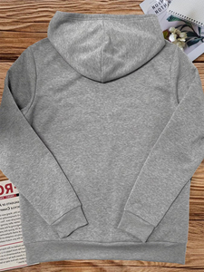 Sudaderas con capucha para mujer, nueva calidad, cálidas y holgadas para otoño e invierno, con estampado de girasoles, de terciopelo, de manga larga. - Product Image 6