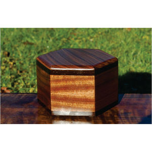 Handcrafted Hexagon Wooden Cremation Urn for Human Ashes Adult Decorative Funeral Wooden Urn <b>Memorial</b> <b>Keepsake</b> <b>Box</b> Wooden Urns - Product Image 1