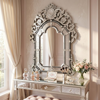 Miroir mural baroque vénitien élégant |   Miroir décoratif en verre de qualité supérieure avec cadre orné pour salon, chambre à coucher, décoration de maison de luxe