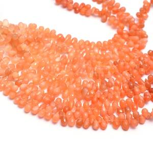 Natural Peach Moonstone Faceted Teardrop Shape Gemstone Beads 6x4mm Loose Moonstone Beads For Jewelry Making Wholesale Bulk Gems - Product Image 4