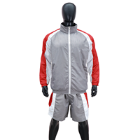 Ensemble décontracté deux pièces coupe-vent et short pour homme Ville Sports avec logo personnalisé, en tricot Spandex/Coton, séchage rapide, 300g