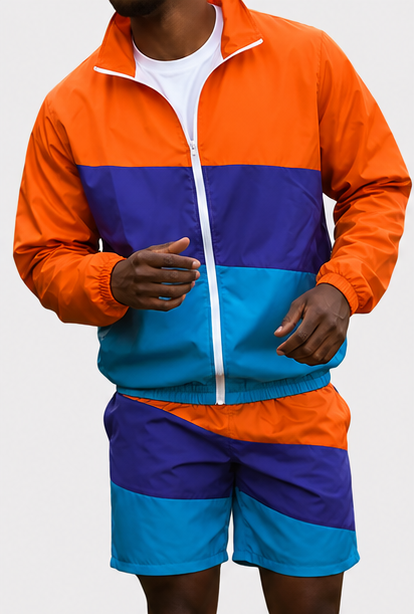 Sunset Orange / Royal Purple / Aqua Blue