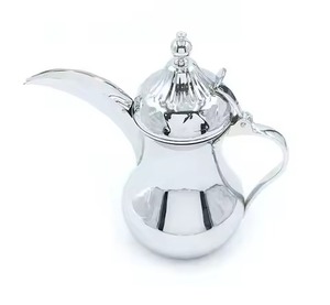 Cafetera árabe Dallah vintage de latón dorado con mango envuelto en cordón negro, recipiente decorativo para hoteles de patrimonio y decoración del hogar. - Product Image 6