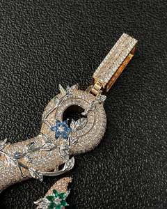 Collar con Colgante de Letra Personalizado de Fábrica, Plata de Ley 925, Diamante Moissanita VVS, Joyería de Lujo, Collar con Colgante Iced Out, Estilo Hip Hop - Product Image 3