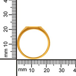 Modern Gold Finish Geometric Lattice Pattern Wide Band Signet <b>Ring</b> <b>for</b> <b>Men</b> Wholesale Fashion Jewelry - Product Image 5