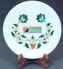 Plaque décorative incrustée de marbre blanc de meilleure qualité de forme ronde avec boîte en velours utilisée pour la décoration de cuisine et la décoration de mariage - Product Image 4