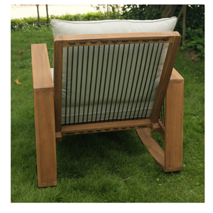 Silla Mecedora de Jardín Moderna de Madera de Acacia, Muebles de Exterior Duraderos para Patio Interior y Exterior, Muebles Minh Phuoc, Nuevo - Product Image 3