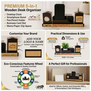 Industrial Style Personalized Printed Wooden Table <b>Top</b> for Promotional Office Use - Product Image 2