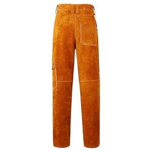 Heavy Duty Cowhide <b>Split</b> Leather Welding Pants Flame and Heat Resistance for Industrial Safety Firefighting Leg Protection - Product Image 4