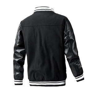 High Quality Unisex Custom High Street <b>Winter</b> Varsity Letterman <b>Jacket</b> with Hooded Quilted Design Windproof Front Logo - Product Image 2