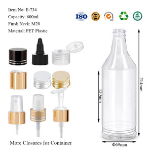 บรรจุภัณฑ์เครื่องสำอางและอาหารแบบรีฟิลได้  ขวดพลาสติก PET  ขนาด 600 มล.  คอขวดยาว  แบบไหล่เอียง  บรรจุภัณฑ์สั่งทำได้  ขายส่ง - Product Image 5