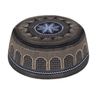 Chapeau de prière pour homme de qualité supérieure, confortable, en tissu maille doux, Kufi Taqiyah, bonnet islamique, imprimé en relief, rayures extensibles, respectueux de l'environnement