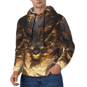 Sweat-shirts à capuche personnalisés grande taille pour hommes, dernière collection, sublimation colorée, teinture unie, pour l'hiver - Product Image 3