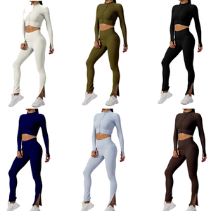 Ensemble de vêtements de sport pour femmes, leggings de yoga, tenue de fitness, vêtements de sport de haute qualité, taille haute - Product Image 2