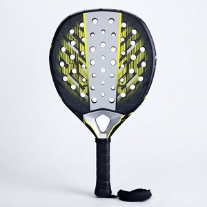 Raquette de padel en fibre de carbone 2026 haute durabilité pour adulte, forme goutte d'eau, avec cordon de sécurité antidérapant, cordage 16x19, noyau en mousse EVA - Product Image 5