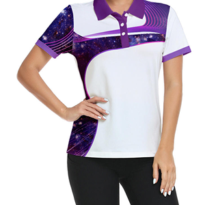 Chemises polo pour femmes brodées de haute qualité à manches courtes, séchage rapide, pour le golf - Product Image 6