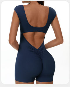 Combinaisons pour femmes, vêtements de sport, spandex/coton, écologiques, respirants, extensibles dans quatre directions, sans couture, séchage rapide, antibactériens, OEM/ODM - Product Image 5
