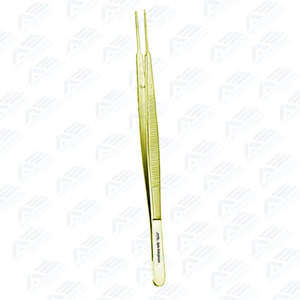 เครื่องมือแพทย์สแตนเลสคุณภาพสูง 1 x 2 ซี่ฟัน ยี่ห้อ Gerald รุ่น Tissue Forceps ขนาด 7 นิ้ว แบบโค้ง สำหรับการผ่าตัด - Product Image 3