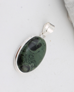 Natural Multi-Color Jasper Gemstone Pendant 925 Sterling Silver Vintage Handmade <b>Boho</b> Statement Jewelry 18 Inch - Product Image 2