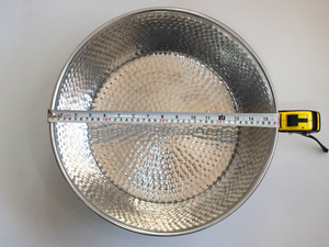 Pédicure en aluminium martelé poli Grand bol Spa Essentials Bassin de pédicure rond Soulagement des pieds et massage Bol rond - Product Image 6