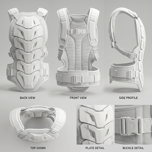 Professional Waterproof Motocross Chest <b>Protector</b> Body Armor | Breathable Off-Road Dirt Bike Riding Guard | CE Approved MTB <b>Back</b> - Product Image 2