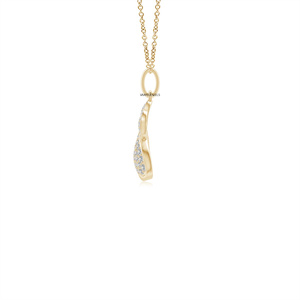 Colgante de Diamante con Forma de Huella de Pata, Corte Brillante Redondo, Diamantes Cultivados en Laboratorio, Joyería para Uso Diario, Oro 10K 14K 18K, Plata 925 935 - Product Image 4
