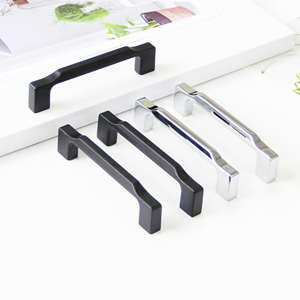 Tirador Rectangular Moderno Minimalista de Aleación de Zinc Negro Mate para Gabinetes de Cocina y Sala de Estar, Cajones - Ecológico y Duradero - Product Image 1