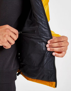 Men Yellow Black Color Block Puffer Jacket Thick Warm Winter <b>Bubble</b> <b>Coat</b> Casual Windproof Streetwear Zipper Outerwear - Product Image 5