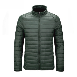Autumn Coated Canvas <b>Parka</b> Men Solid Stand Collar Zipper Closure Casual Hooded Windproof Puffer <b>Jacket</b> Pockets Warm Streetwear - Product Image 4