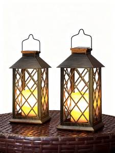 Farol Decorativo de Hierro de Lujo para Sala de Estar, Dormitorio, Patio, Balcón, Elegante Portavelas y Accesorios Premium para el Hogar - Product Image 2
