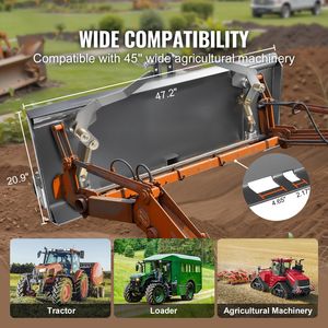 Piastra Adattatore Universale in Acciaio da 3/8'' per Attacco Rapido Skid Steer, Compatibile con Caricatore per Montaggio Skid Steer da 7000 libbre - Product Image 2