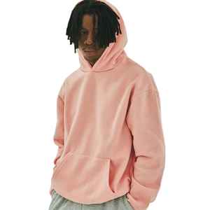 เสื้อฮู้ดผู้ชายแบบสวมหัวสั่งทำขายส่ง แบบเรียบสีพื้น มีฮู้ด - Product Image 1