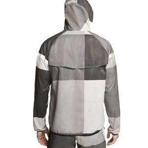 Conjunto Deportivo Personalizado para Hombre, Chaqueta Cortavientos Ligera y Transpirable, Pantalones Cortos, Diseño Color Block con Capucha, Estilo Patchwork, para Fitness y Running - Product Image 4