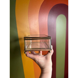 Glass <b>Mirrored</b> Jewellery <b>Box</b> Catch All Mini Organizer Display Storage Case Personalised Gifts For Girls - Product Image 4