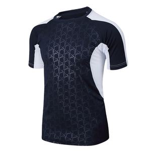 Hot New 2025 Hombres Camisetas de fútbol Diseñador deportivo Fitness Camiseta Secado rápido Slim Fit Transpirable Gimnasio Hombres Camisetas de punto sólido - Product Image 5