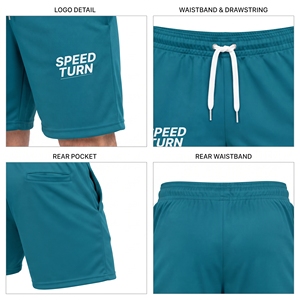 Pantalones Cortos Deportivos Regal Three Men con Bolsillo con Cremallera, Transpirables, con Cordón Ajustable, para Gimnasio, Entrenamiento, Bermuda, Ropa Deportiva, Pantalones Cortos para Correr para Hombre - Product Image 6