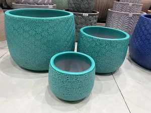 Maceta Moderna de Terracota al por Mayor con Acabado Tallado a Mano, Ecológica y Ligera para Jardín y Hogar - Product Image 1