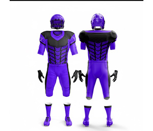 Uniforme de football américain personnalisé |   Ensemble de football avec maillot et pantalon |   Vêtements de sport en polyester respirant - Product Image 2