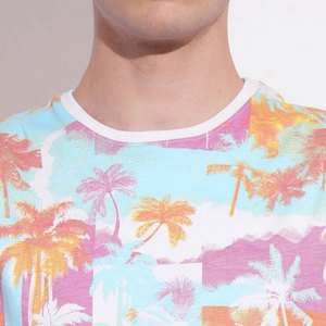 Camiseta sin Mangas con Cuello Redondo y Estampado de Palmeras Tropicales, Corte Regular Informal, Tejido de Poliéster Transpirable - Product Image 6