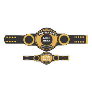 Cinturón de Campeonato Personalizado con Logotipo, Trofeo de Ganador en Oro con Correa de Cuero PU y Ajuste Regulable - Product Image 1