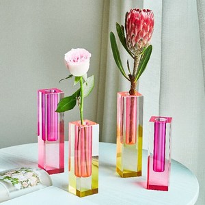Exhibición floral de acrílico moderna Florero contemporáneo Diseñado Escaparate Florece Ideal Ambos arreglos artificiales frescos Cualquier ajuste - Product Image 3