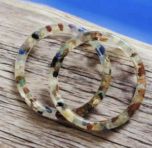 Resin Bangle <b>Bracelet</b> Geometry Acrylic Chunky <b>Stack</b> Acetate Summer Smooth Bangle Gift for Her - Product Image 4