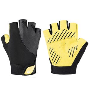 Gants de cyclisme dernière génération, demi-doigts, rembourrés en gel, légers, pour la course, avec logo personnalisé, disponibles en plusieurs couleurs - Product Image 6