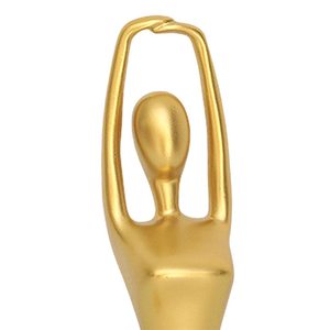 Figurine en résine décorative de pose de yoga, sculpture moderne de méditation pour la maison, le bureau ou le studio - Product Image 6