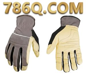 Gants utilitaires robustes en cuir de chèvre avec paume renforcée et poignets antidérapants – En vente - Product Image 1