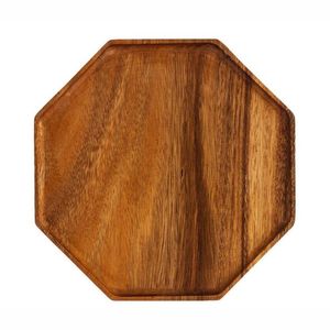 Assiette de service vintage bohème à texture bois avec bordure en dentelle à imprimé floral rose, assiette décorative pour la mise en table de banquet - Product Image 2